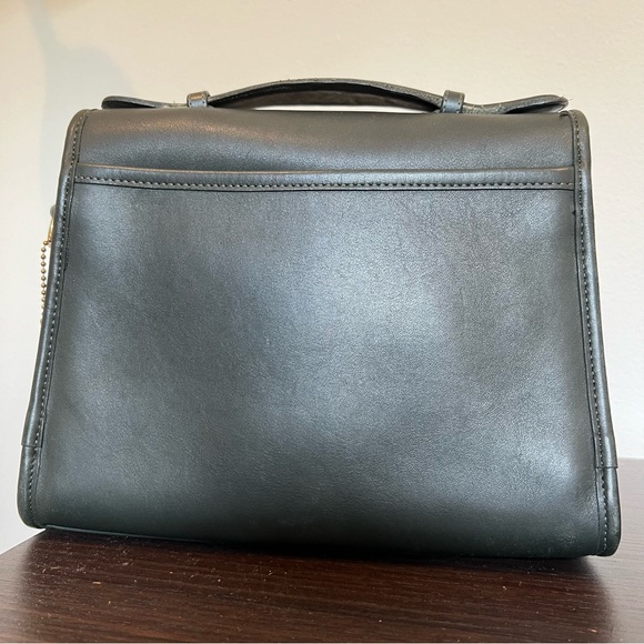 Vintage coach 9870 court bag forest green made in USA - Picture 3 of 15